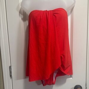 Orange/red tankini size L. NWT